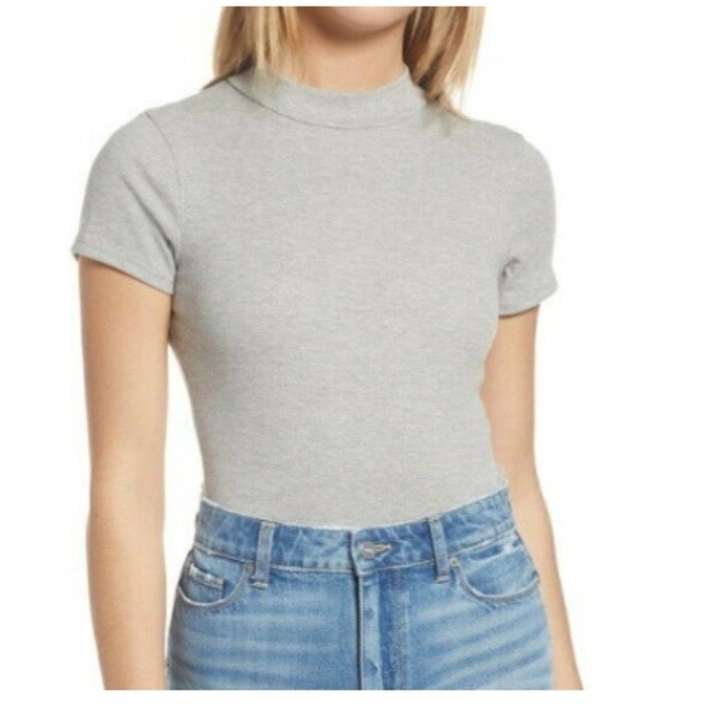 5/$25 Summerโ Sale!!! BP Greyย Mock Turtle NeckโBodysuitโSzโXL